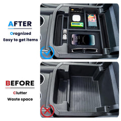 Rubber non-slip pad reduces movement and noise while driving.