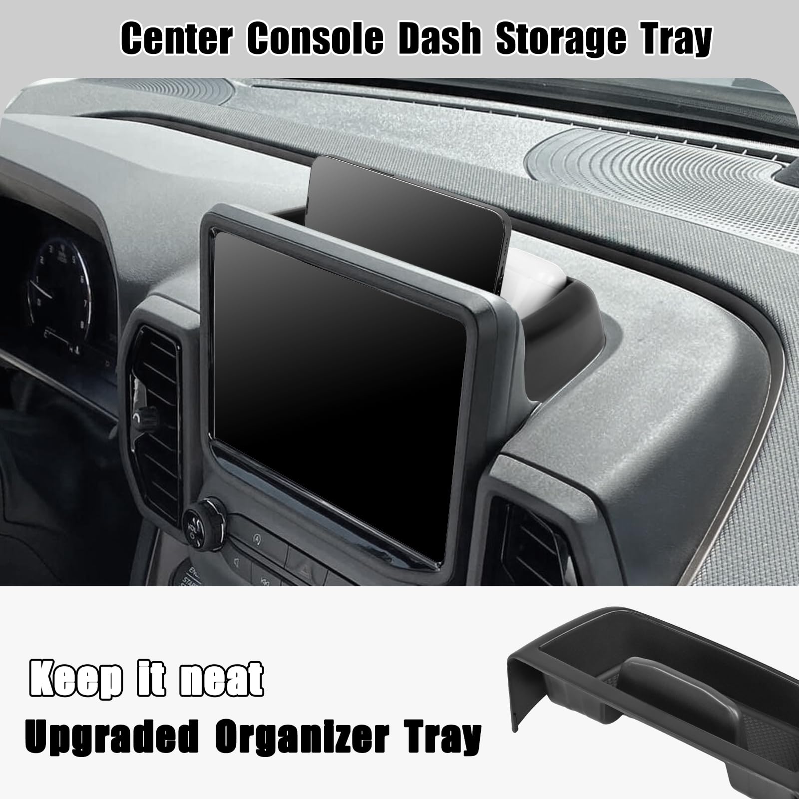 Neepiar Bronco Sport charging cable hole enables convenient charging.