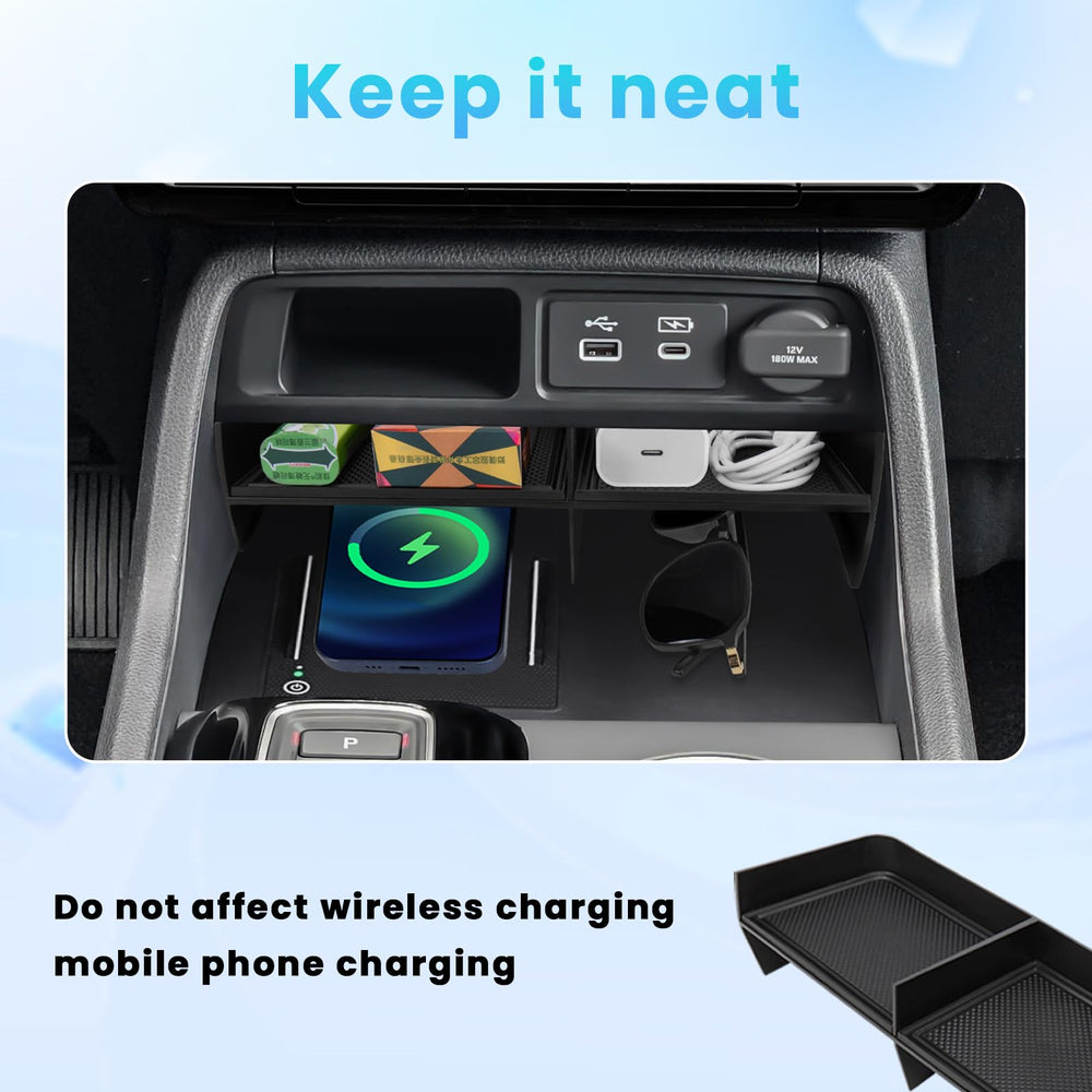 Neepiar center console easy-clean tray simplifies maintenance and quick resets