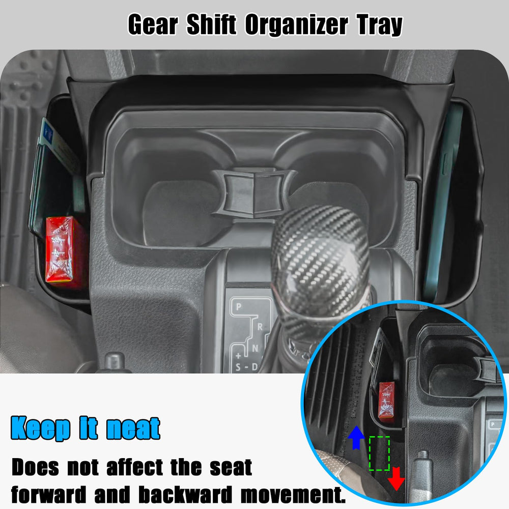 Smooth-edged Neepiar tray aligned with Tacoma center console