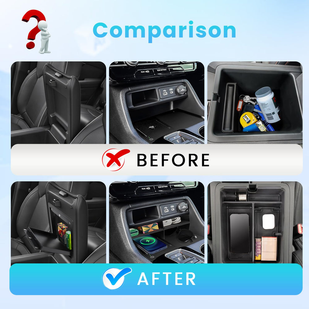 Neepiar center console hidden storage box discreetly stores valuables while driving