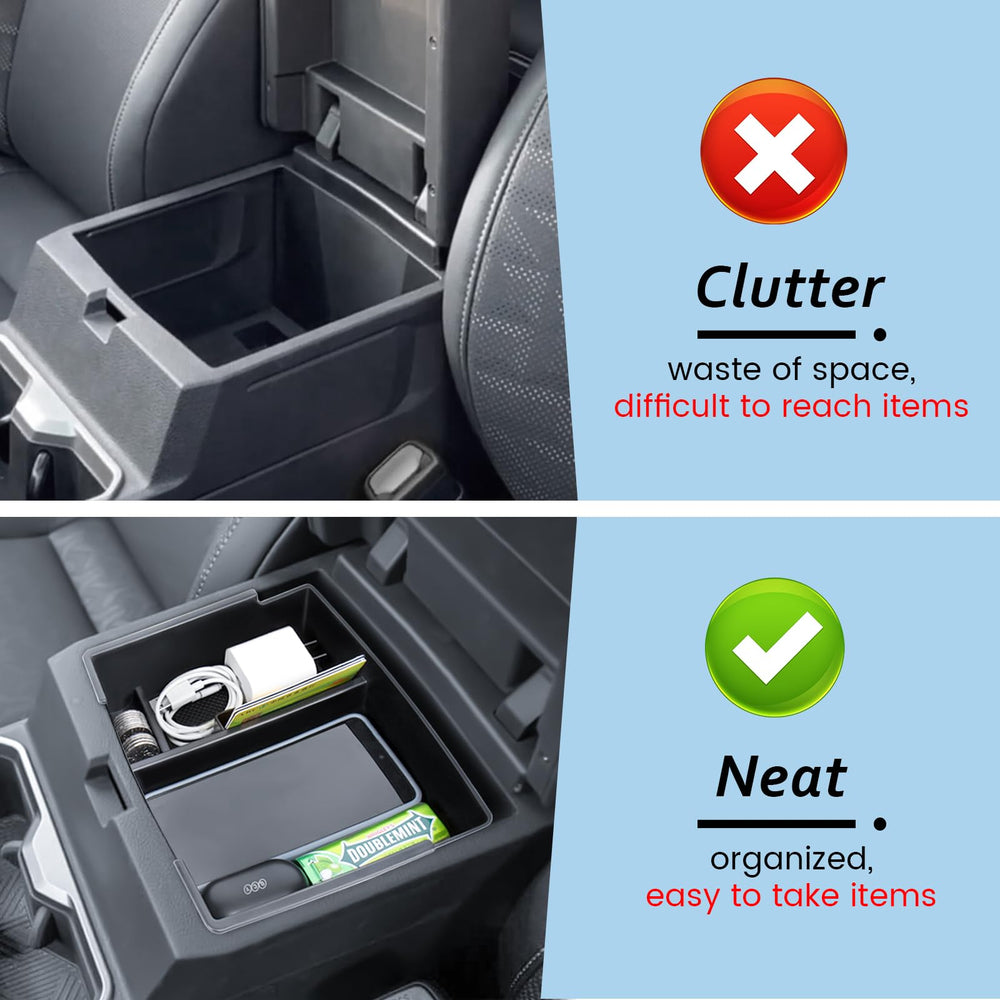 Neepiar center console organizer ABS plastic construction ensures durability and water resistance.