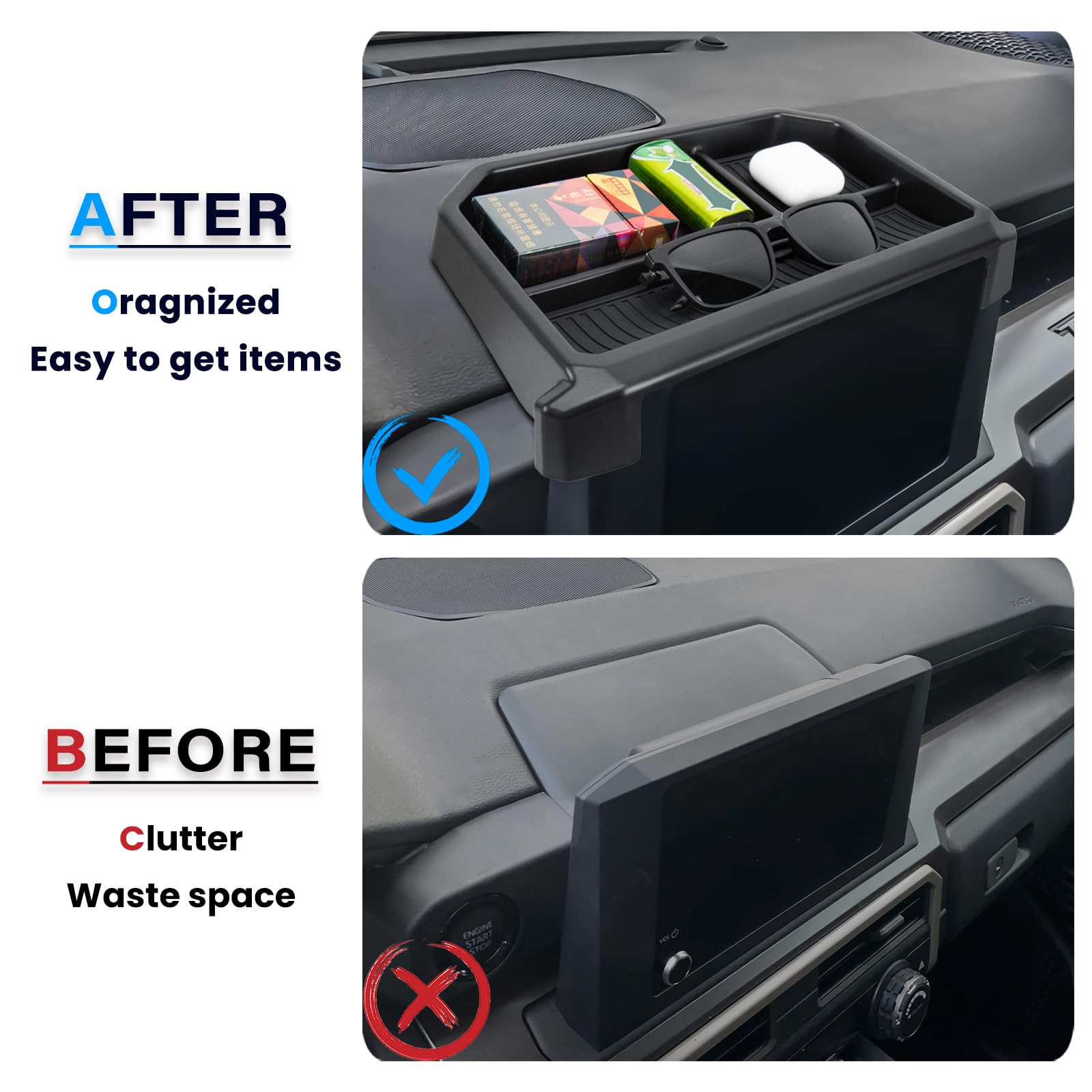 Neepiar behind-screen organizer made of ABS resists daily wear.