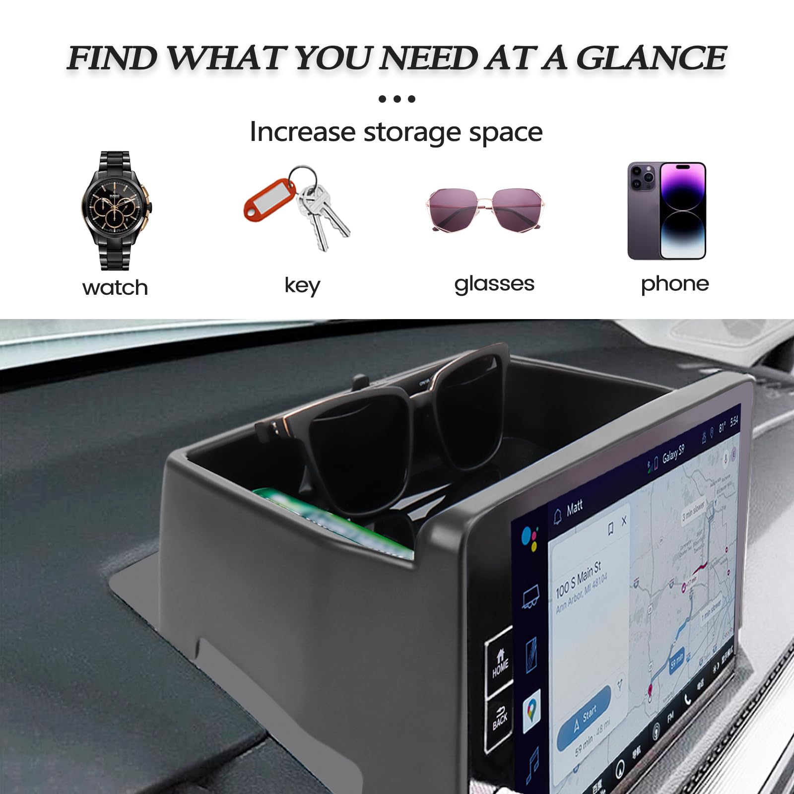 Neepiar center console organizer coin and key storage keeps essentials organized