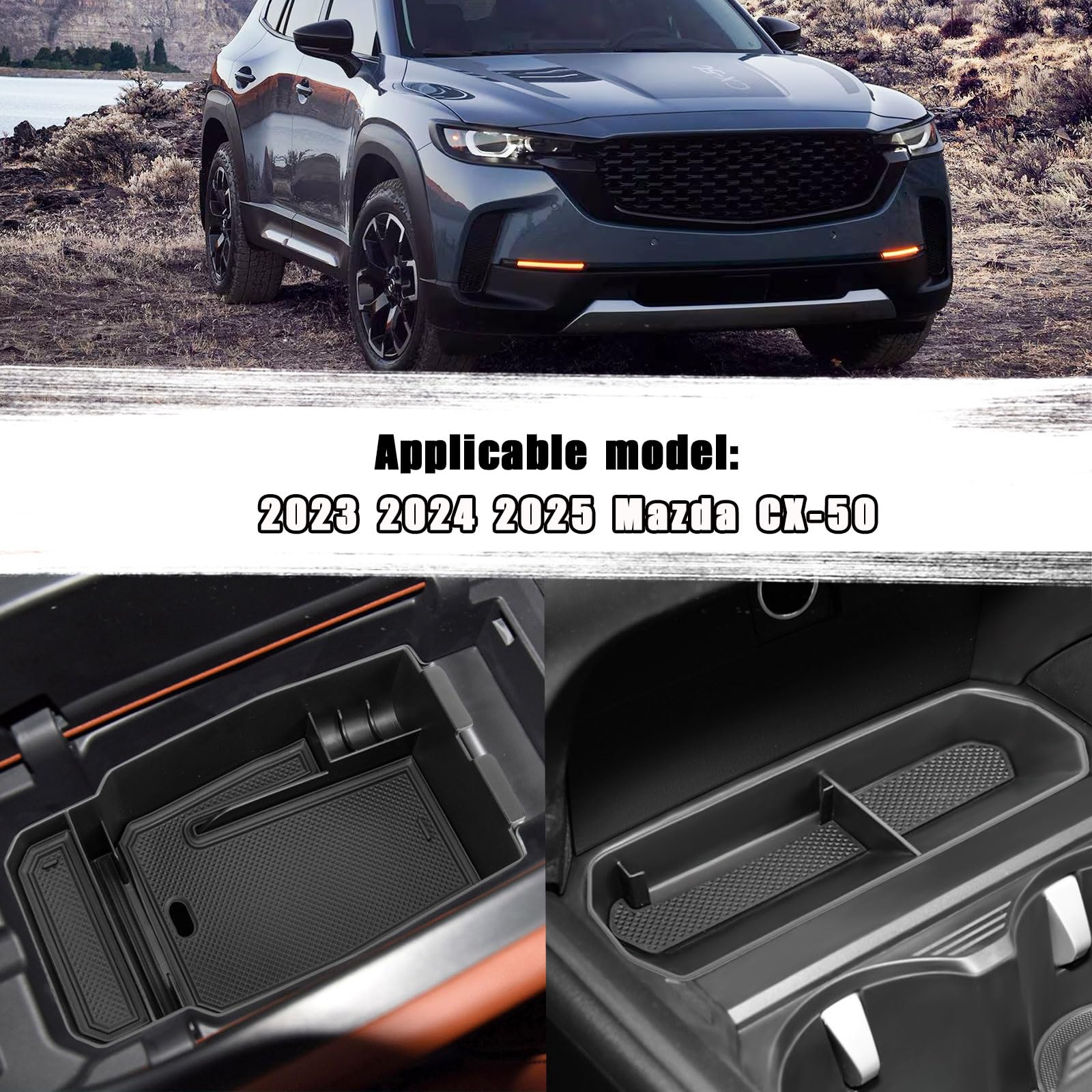 Neepiar CX-50 organizer with anti-slip pad reduces rattling and movement.