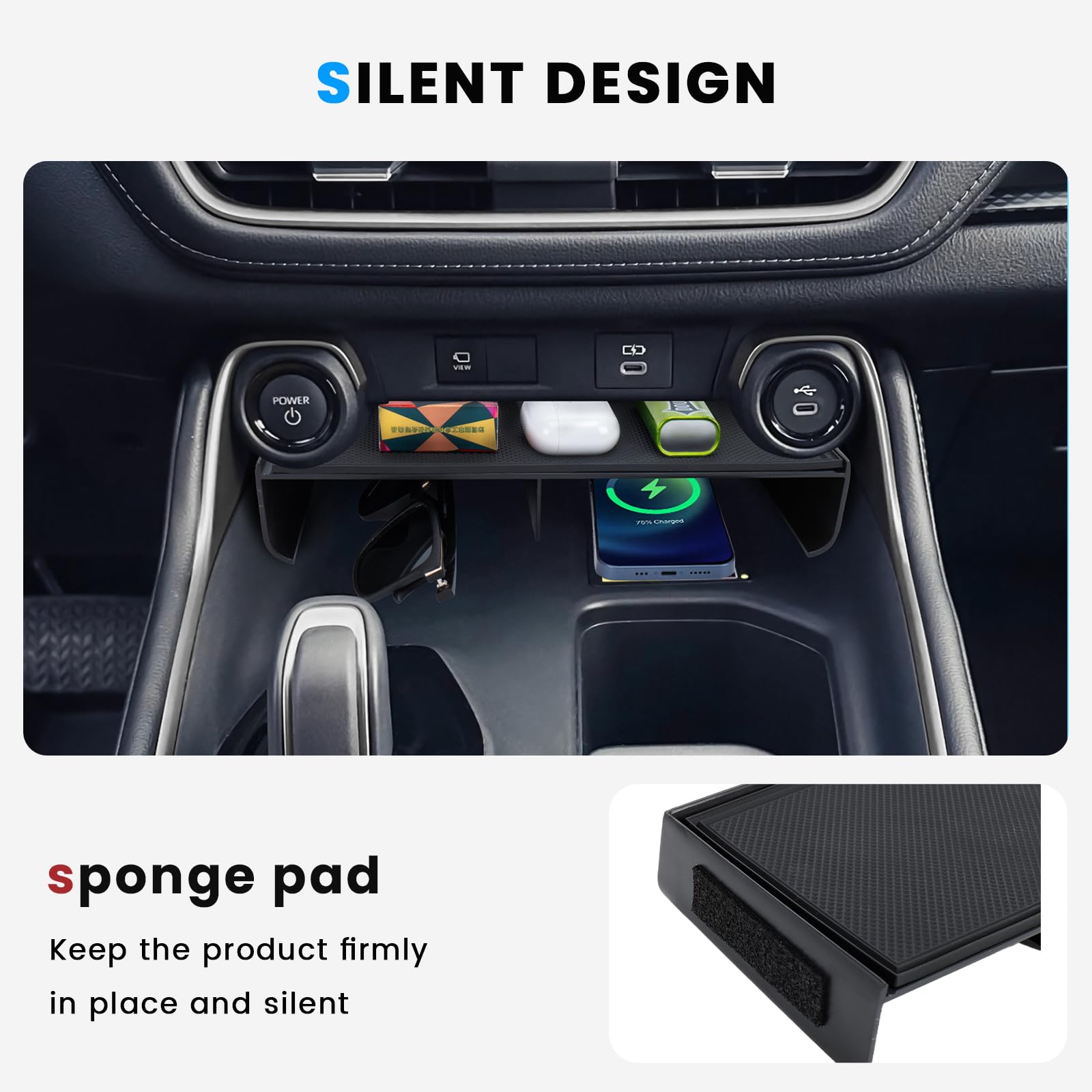 Neepiar center-console organizer easy-clean surface for everyday maintenance