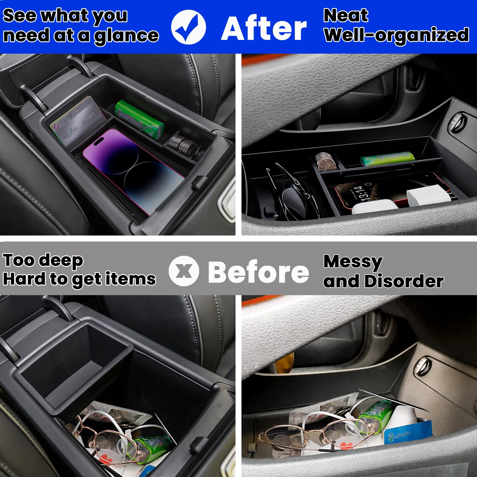 Premium ABS material ensures durable, long-lasting use in driving conditions.