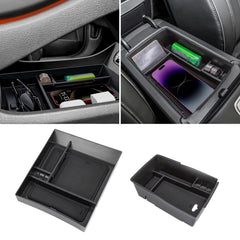 Neepiar center console organizer lower tray keeps Santa Fe organized and accessible.