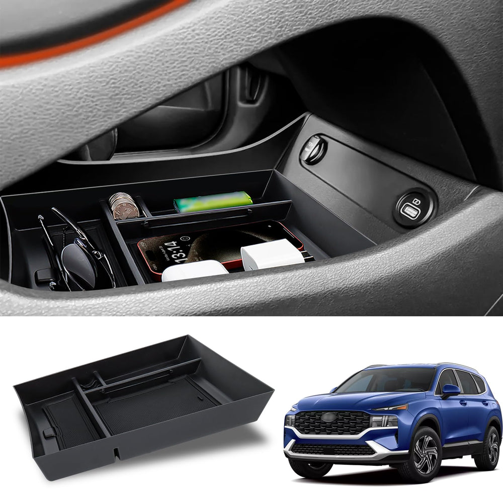 Neepiar center console organizer for Santa Fe 2021–2023 fits snugly and keeps essentials within reach.