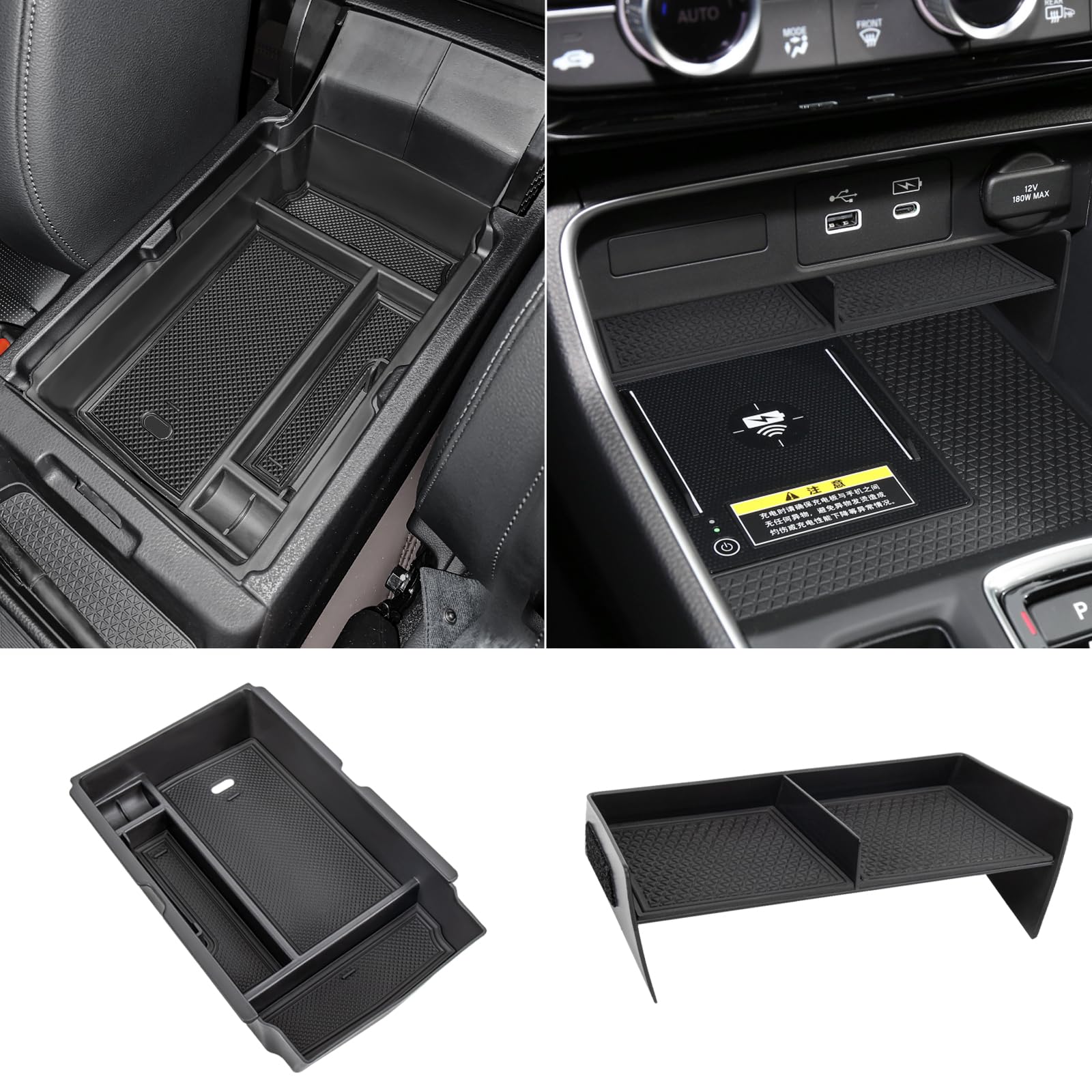 Neepiar center-console organizer tray, front view, keeps daily essentials within easy reach.