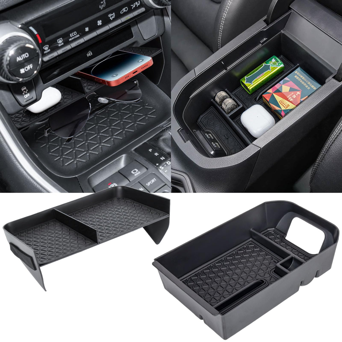 Neepiar center console tray neatly organizes essentials in the RAV4.