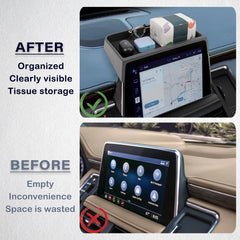 Neepiar center-console tray for Tahoe model keeps small items within reach.