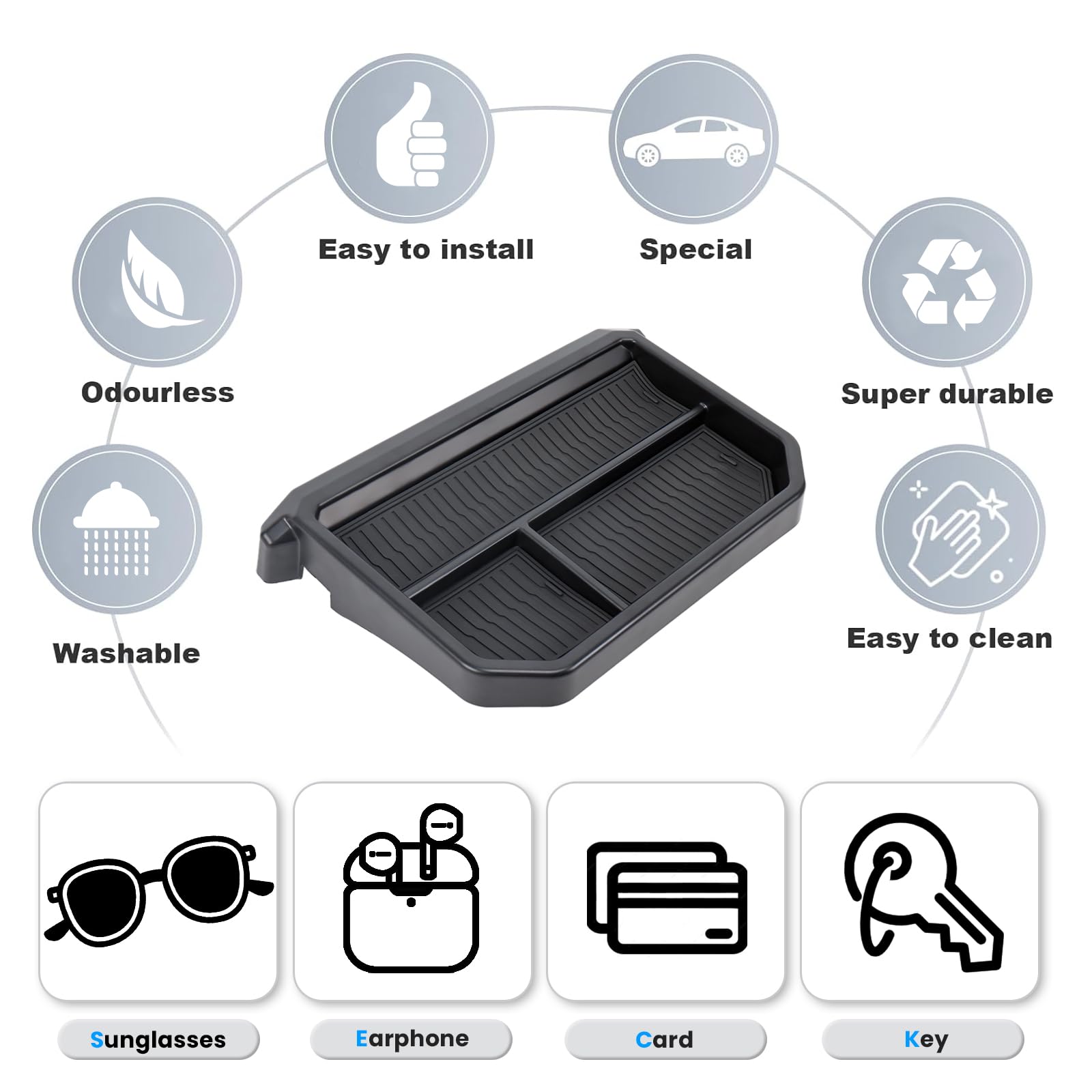 Neepiar 8-inch screen compatible tray suits Tacoma and 4Runner interiors.