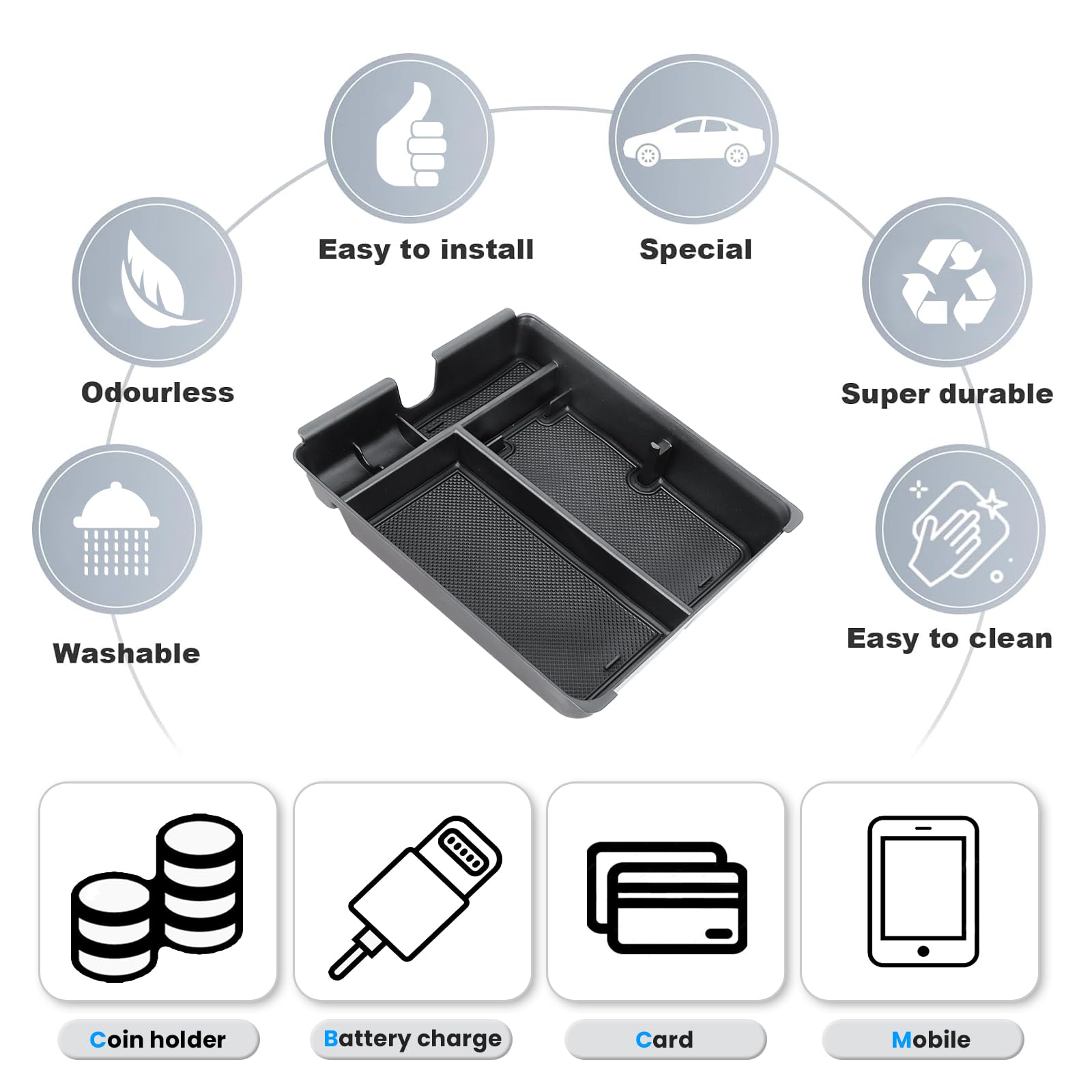 Neepiar driver drawer box provides organized space for documents and tools