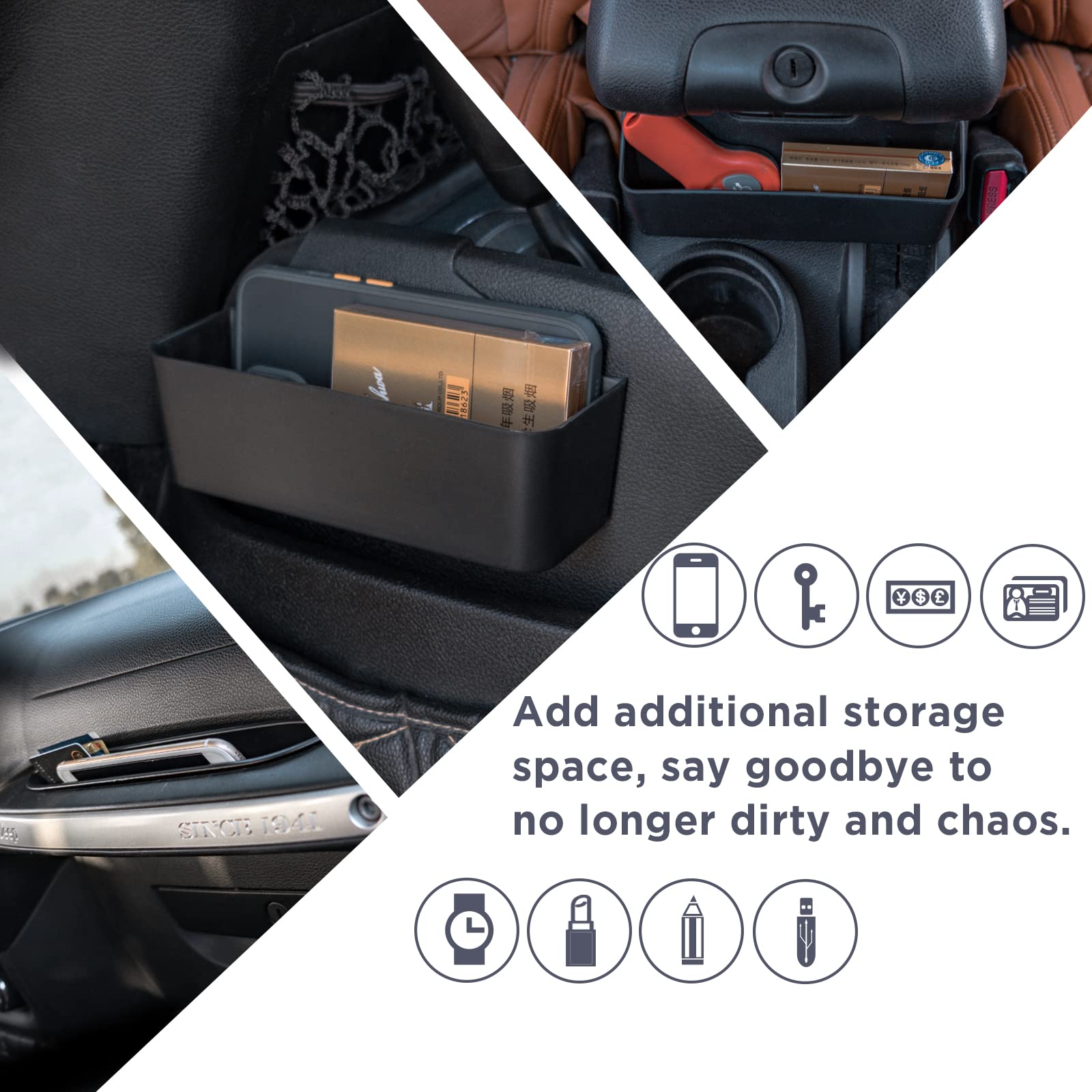 Neepiar Jeep Wrangler JK/JKU interior-mount organizer blends with the cabin design.