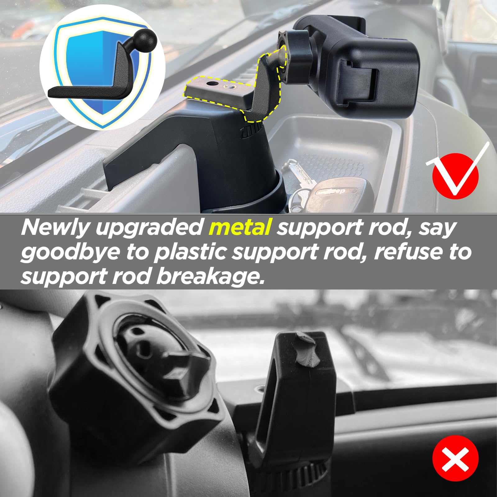 Neepiar metal-support-rod provides durable support.