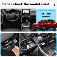 Neepiar Rav4 center console divider neatly separates items for tidy storage.