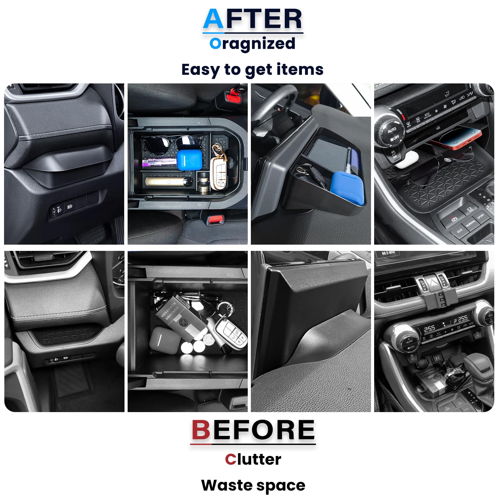 Neepiar Rav4 dash storage tray offers quick access to small items