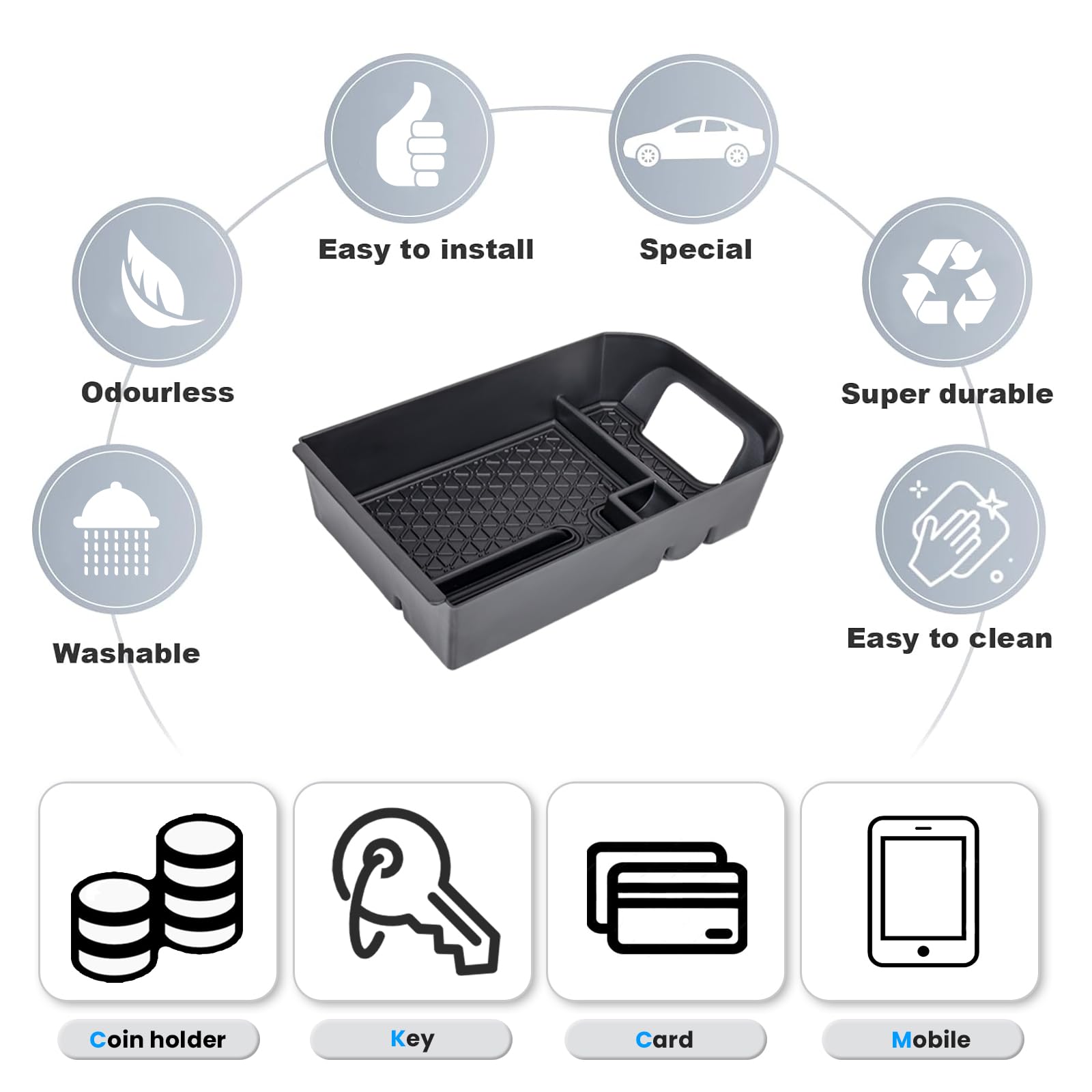 Neepiar Rav4 driver's drawer box keeps documents and tools within reach