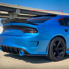 NeespoC V-style lip spoiler for Charger enhances aggressive styling.