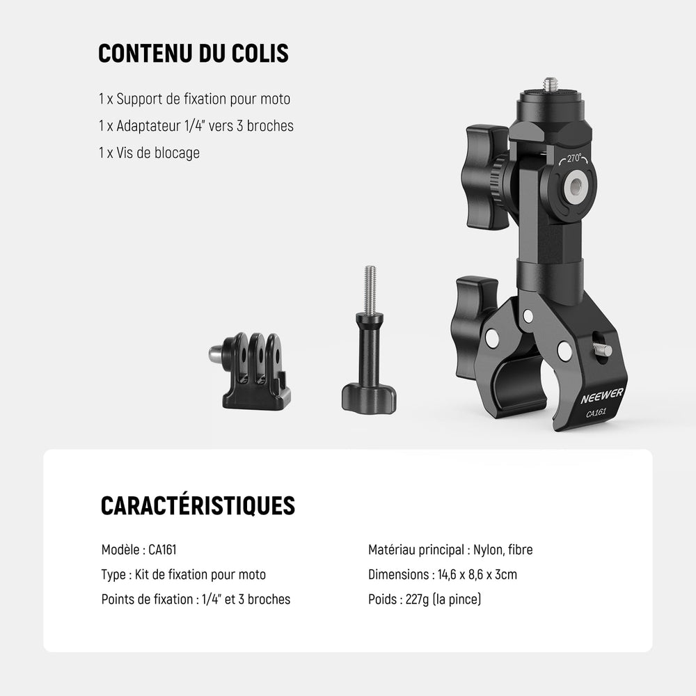 NEEWER package includes mount and locking screw for quick installation