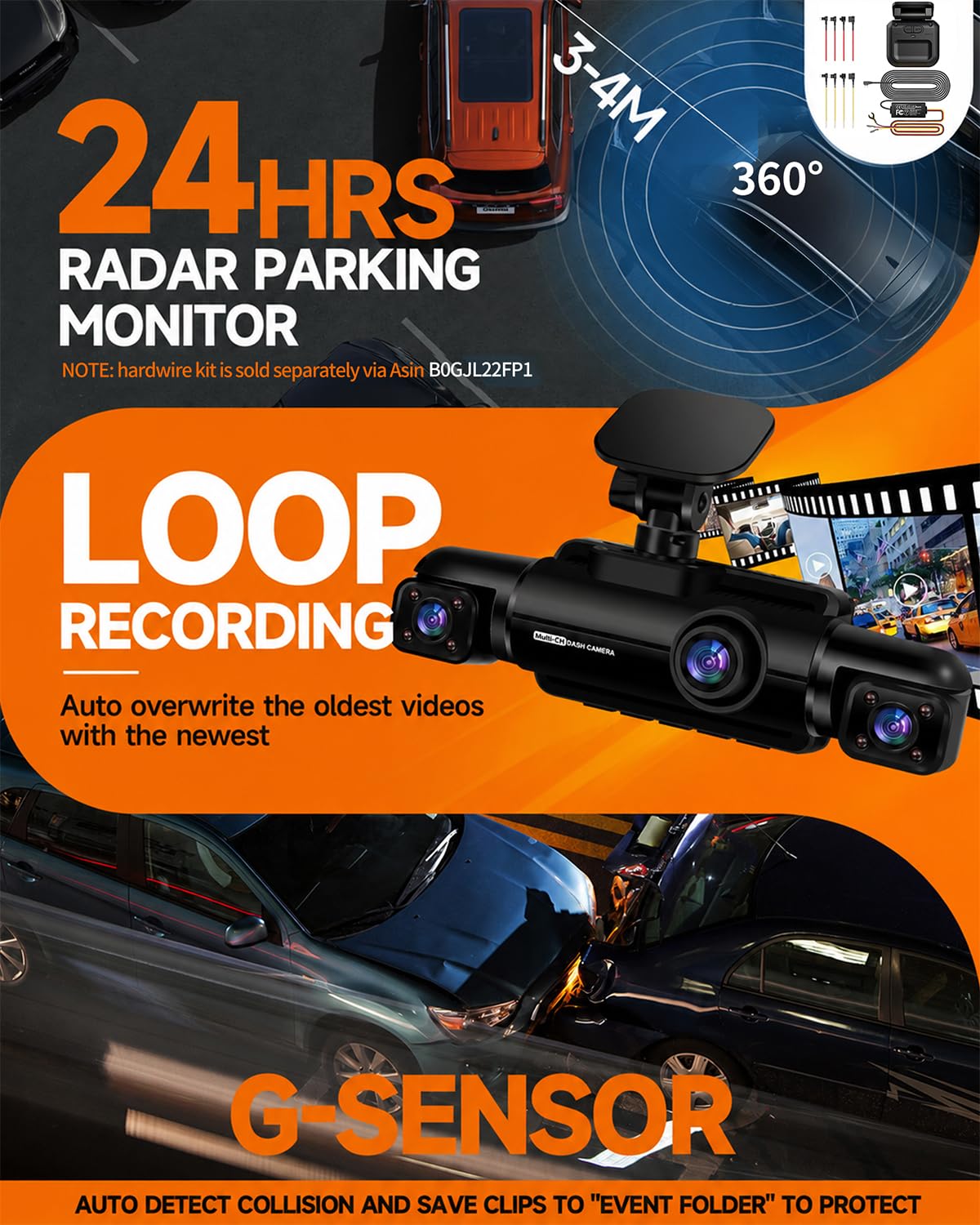 Neideso adjustable camera head demonstrating 360° rotation for full coverage
