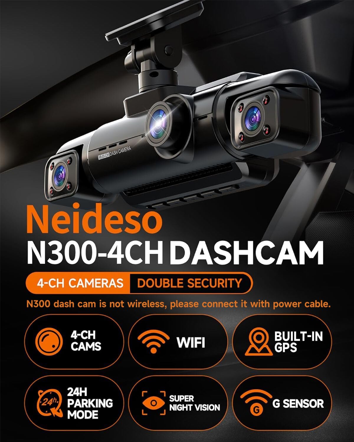 Neideso interior camera focused on cabin monitoring for passenger safety