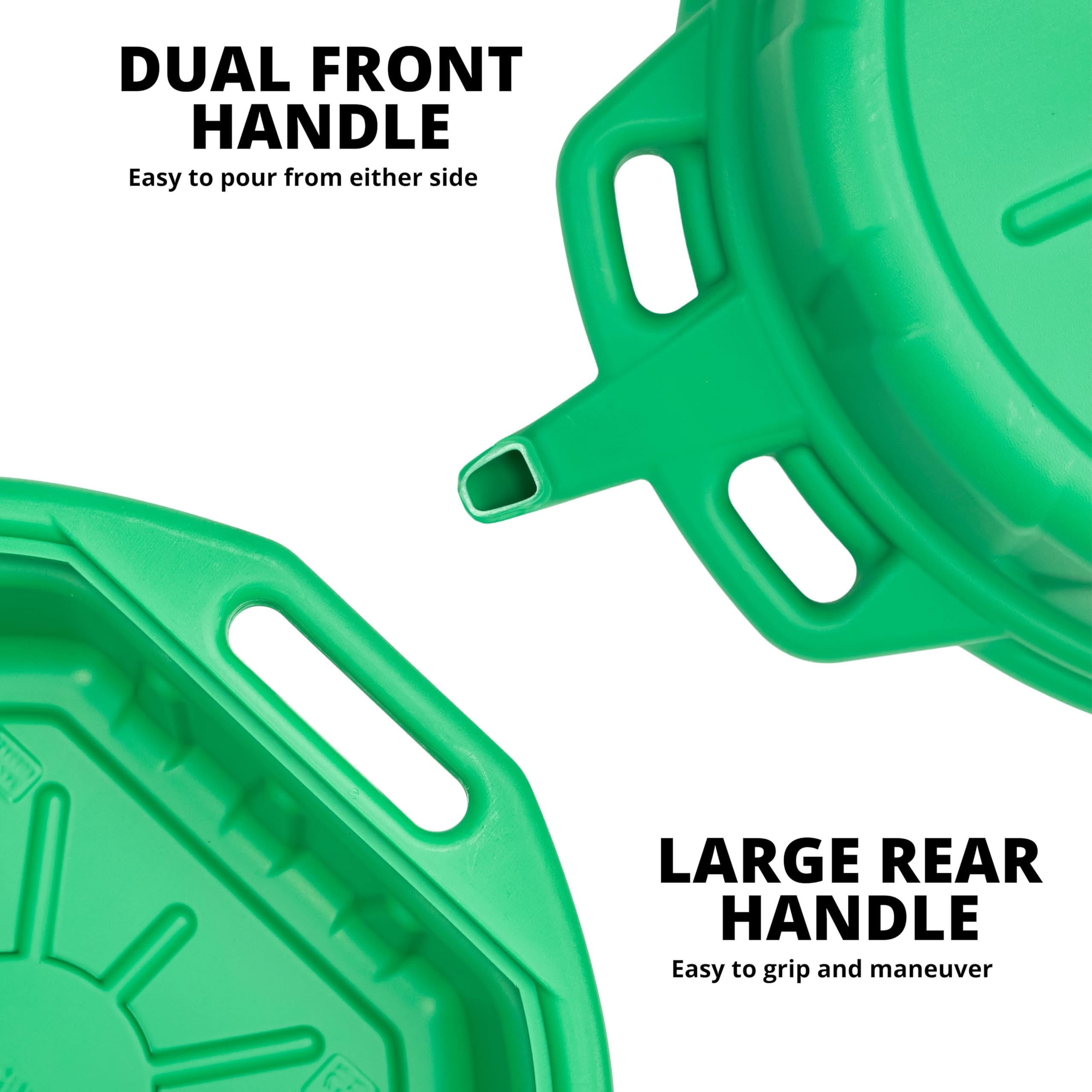 NEIKO 20761A heavy-duty plastic drain pan ready for hot fluids.