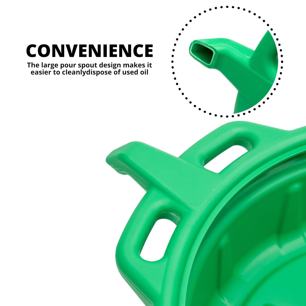 NEIKO 20761A large oil pan with handles for easy carrying and storage.