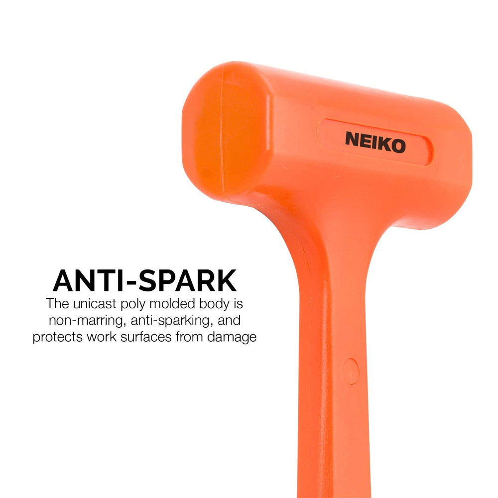 NEIKO hammer beside ruler showing 13-3/8 inch length for accurate size assessment