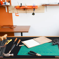 NELOMO workbench mat creates a tidy, camera-ready workspace