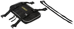 Nelson-Rigg front fender bag aluminum buckles closeup for secure mounting