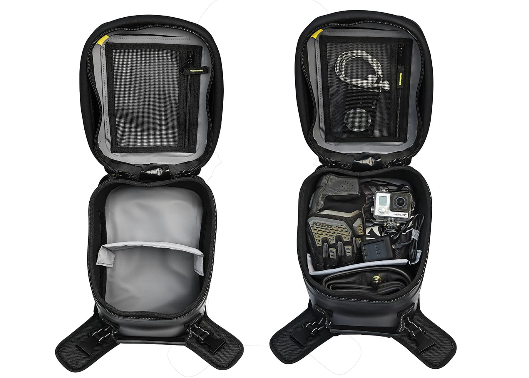 Nelson-Rigg rubberized carry handle makes transporting the bag simple after stops.