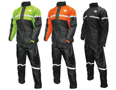 Nelson-Rigg Stormrider rain suit front view showing waterproof design