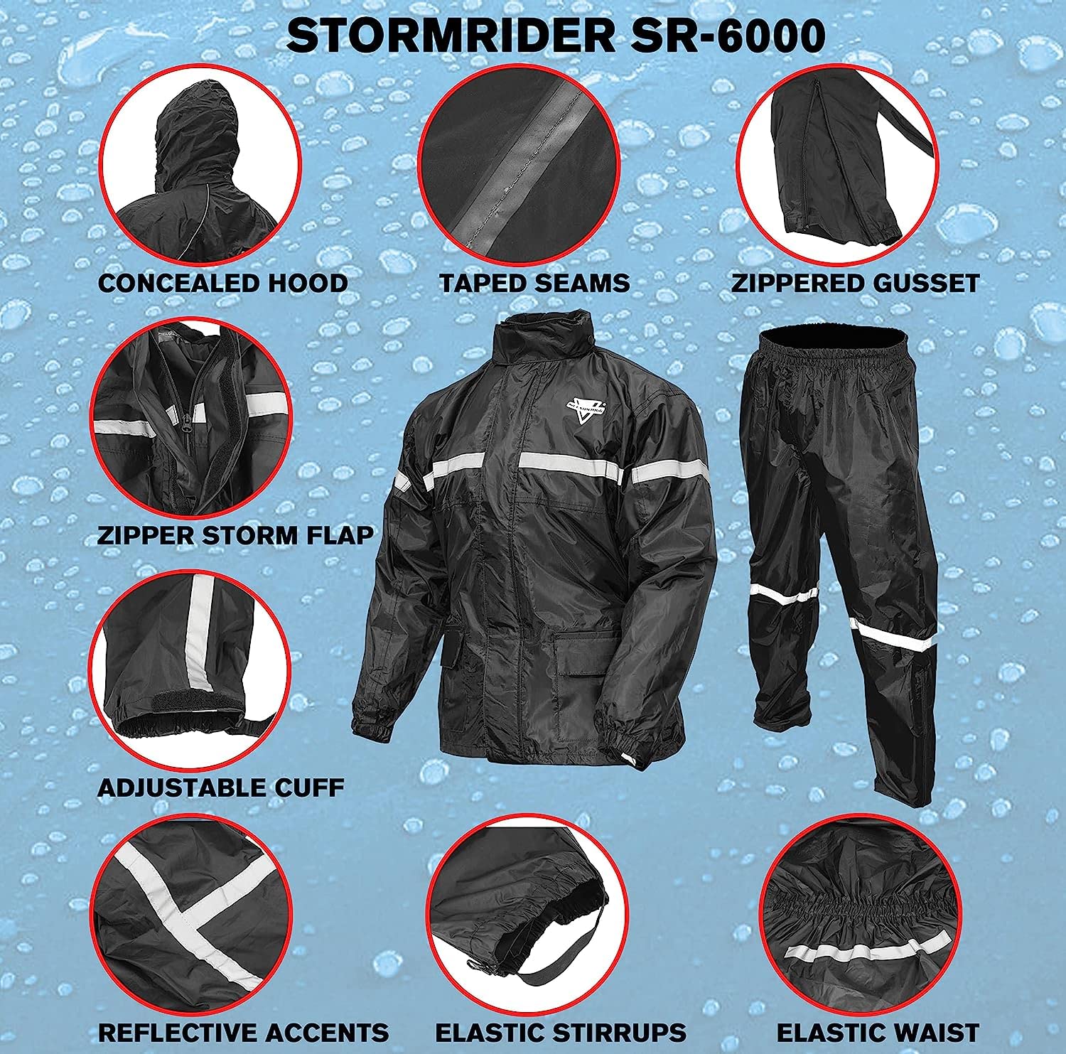 Nelson-Rigg Stormrider hood collar close-up with soft lining for comfort