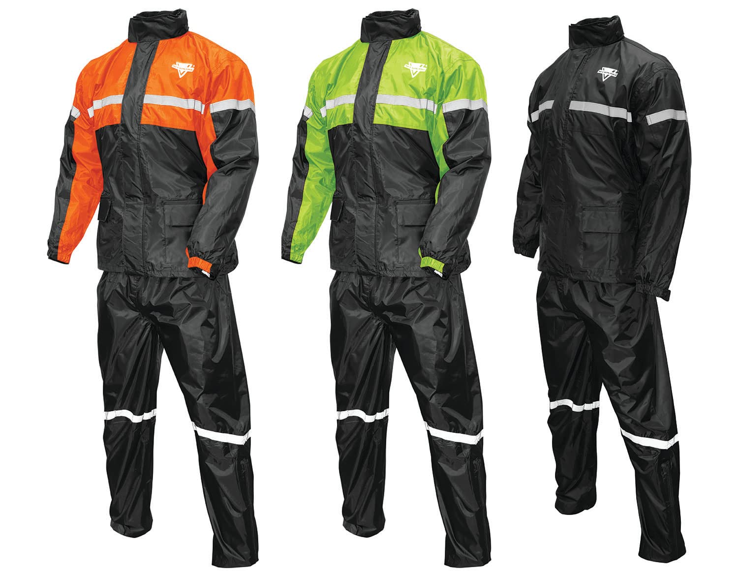 Nelson-Rigg Stormrider jacket shown for waterproof rain protection during rides