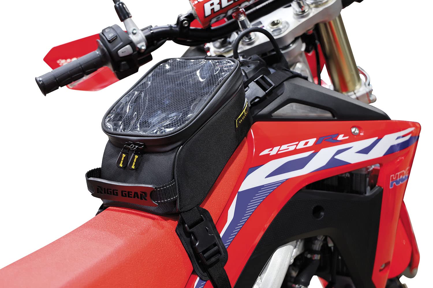 Nelson-Rigg Trails End Lite tank bag clear map pocket supports touch navigation