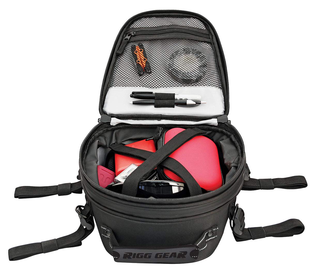 Nelson-Rigg Trails End tail bag with reflective piping for visibility