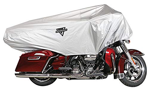 Nelson-Rigg XL half cover folded in reusable storage bag for easy travel.