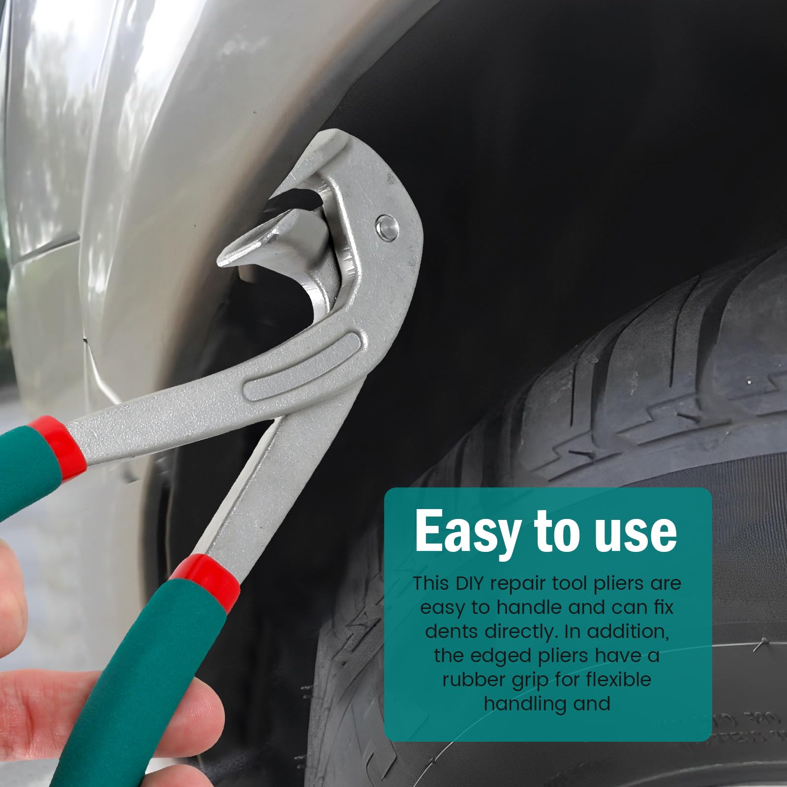 NEMTMCUA car fender edge repair tool side grip highlights ergonomic handling for fatigue-free use.