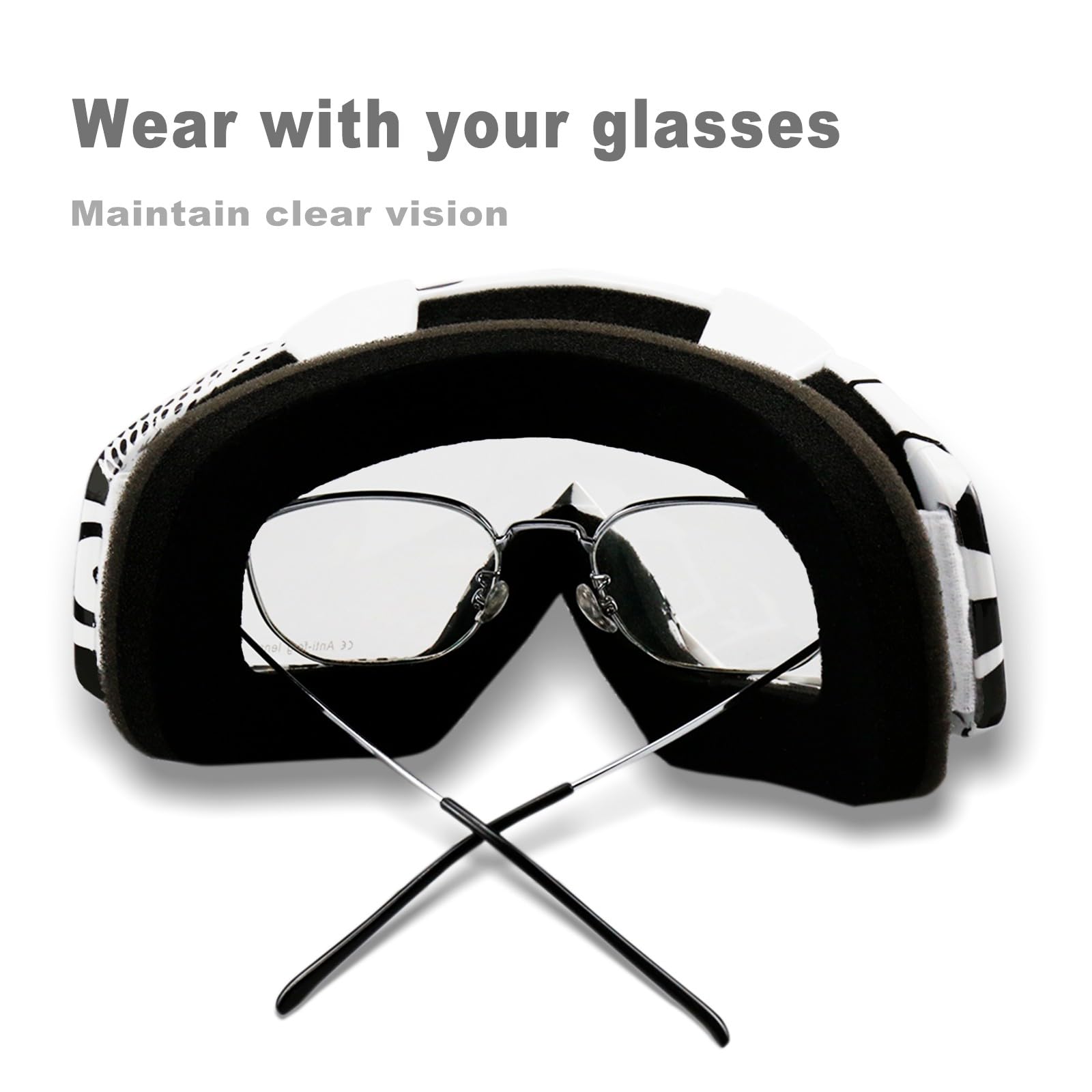 NENKI goggles accommodate wearing prescription glasses underneath