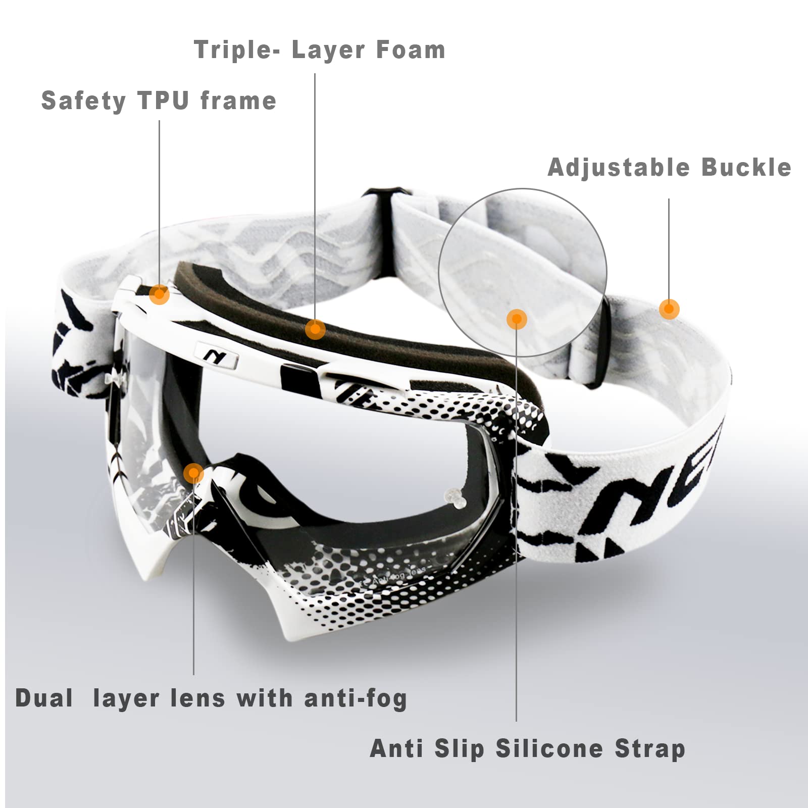 NENKI goggles anti fog vents provide 360 degree airflow to manage moisture