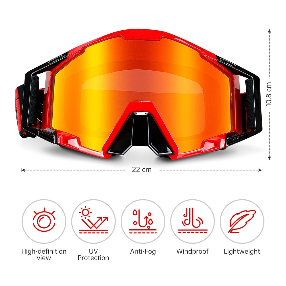 NENKI MX goggles showing anti-fog lenses and ventilation