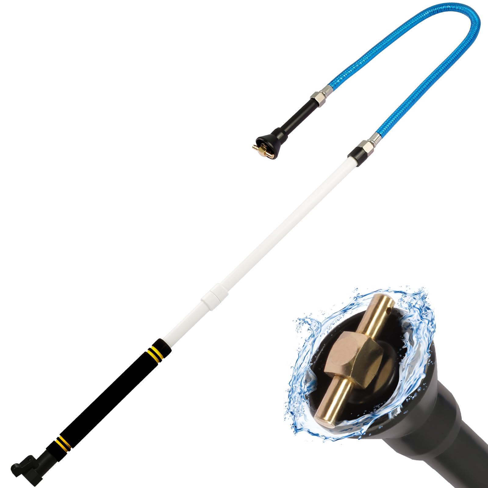 Nenkim RV Cleaner Wand with hose connection ensures leak-free flushing precision