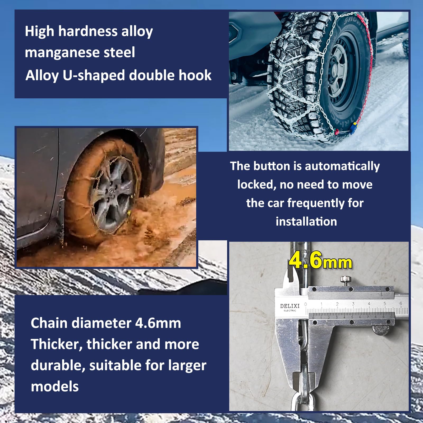 NEOCHIAEVO manganese steel alloy for durable winter traction
