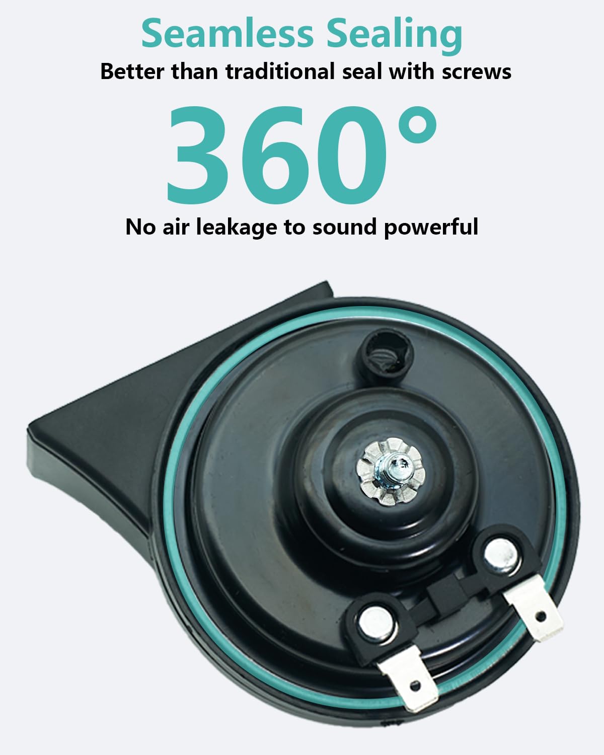 NEOGET compact black horn kit designed to fit under hood neatly