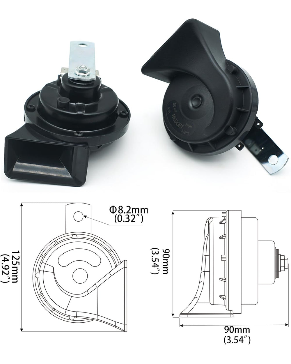 NEOGET horn performance tested to exceed OEM specs for reliable signaling.