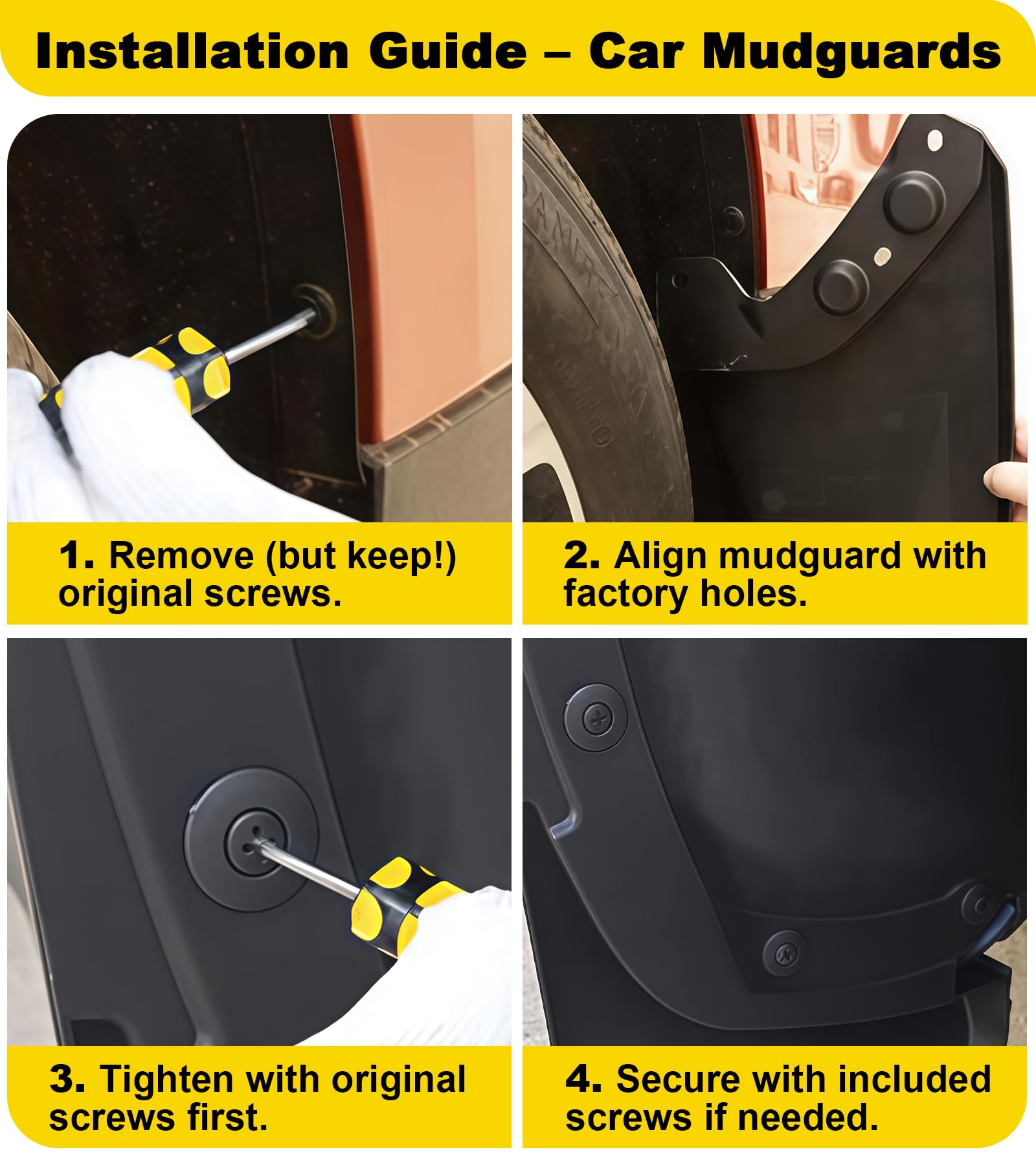 NEOXIST easy-clean mud flaps simplify maintenance after road trips.