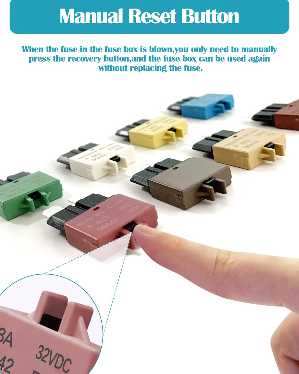 Nerites blade fuse block details emphasize robust blade contacts and durable construction.