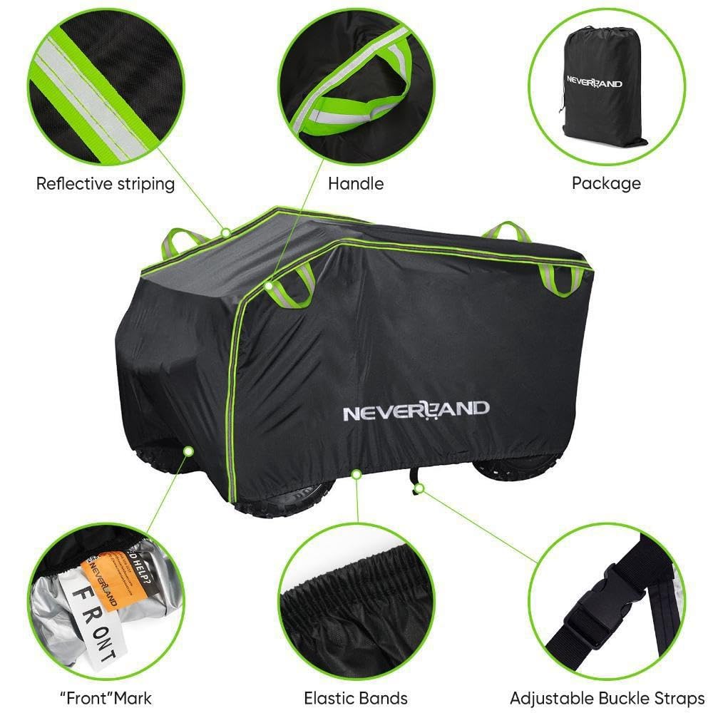 Neverland ATV cover with buckle straps offers windproof security for outdoor storage